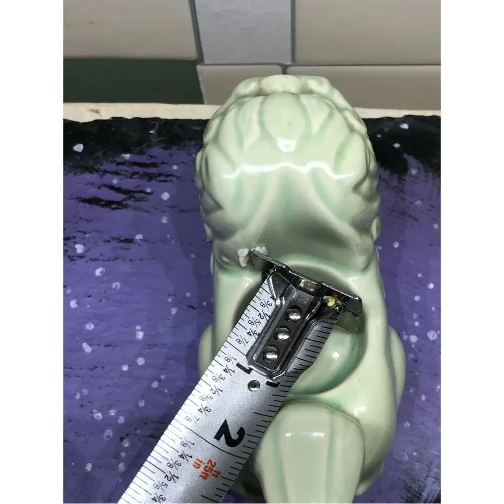 Foo Dog Candle Holder—VNT MCM Celadon Green Asian Style Figure